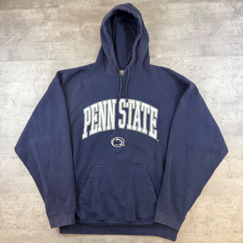 Penn State Nittany Lions Navy Blue Pullover Hoodie Sweatshirt Mens Large PSU